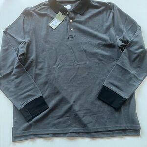 NWT Goodfellow Mens Long Sleeve Henley Gray Black Size XL 🔥🔥 (C2)